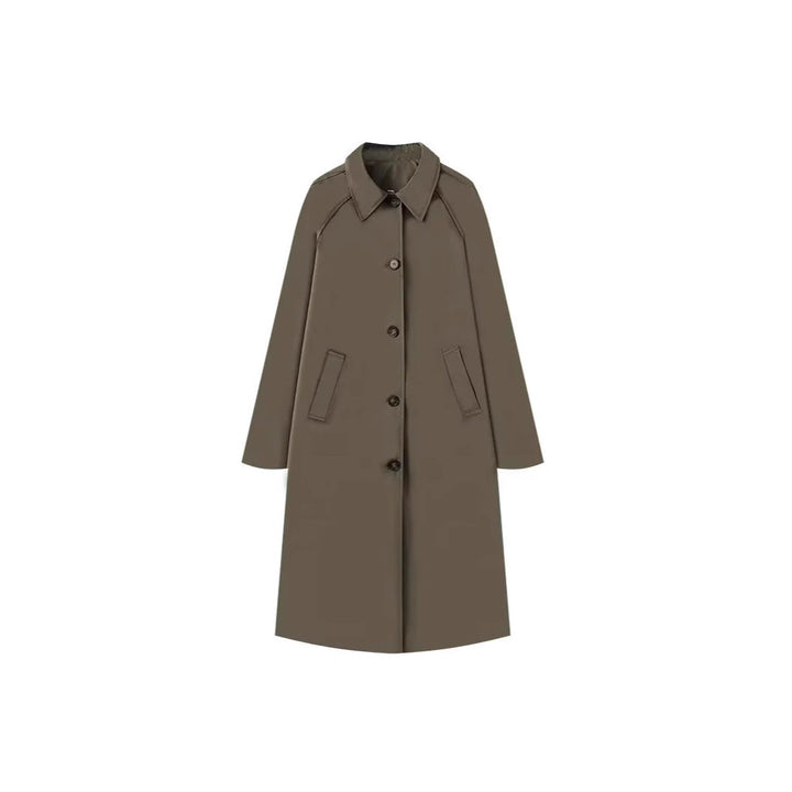 Damen modische Übergangsjacke mit elegantem Stehkragen und praktischen Knopfdetails Drune