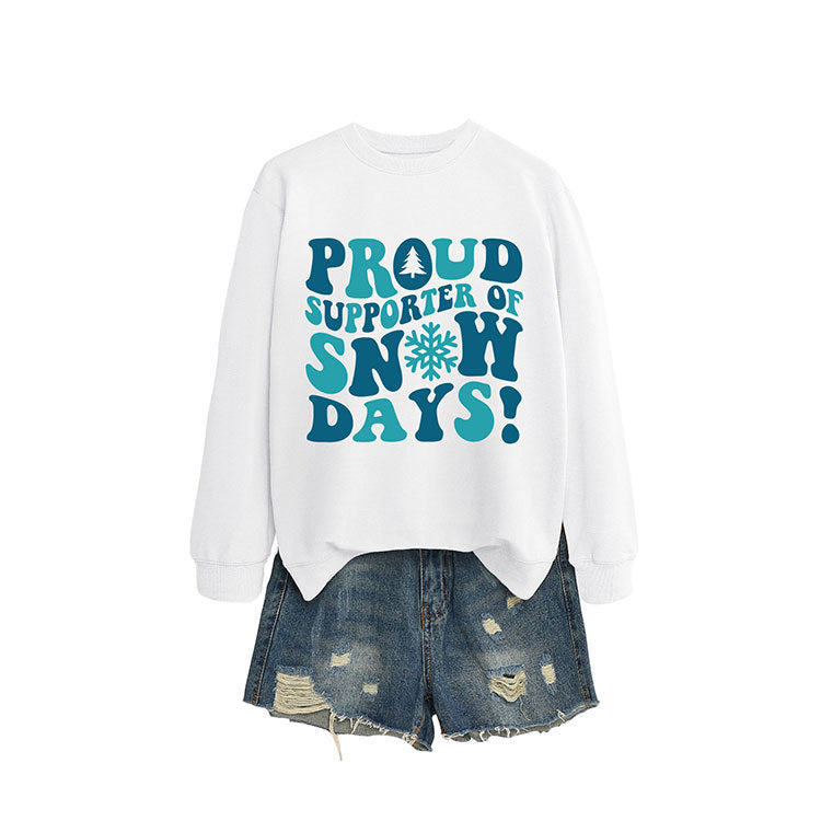 Damen Sweatshirt mit kreativem Aufdruck und lässigem Schnitt Drune