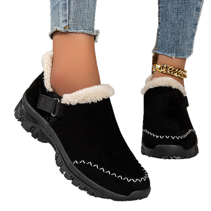 Damen Kuschelige Slipper mit rutschfester Sohle und warmem Innenfutter Drune
