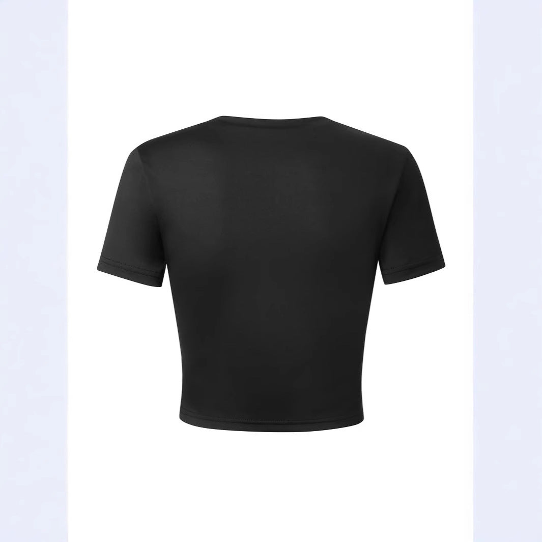 Damen Crop-Top mit auffälligem Schriftzug Drune
