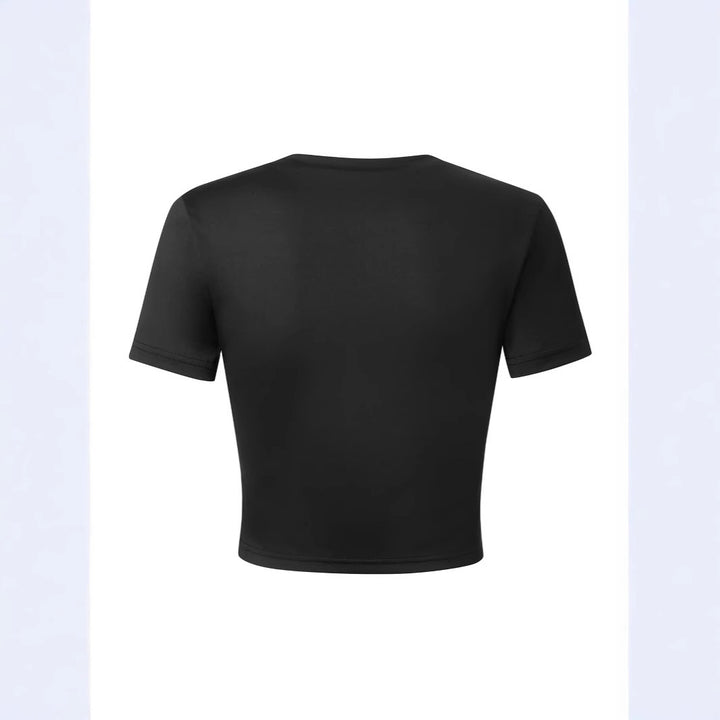 Damen Crop-Top mit auffälligem Schriftzug Drune