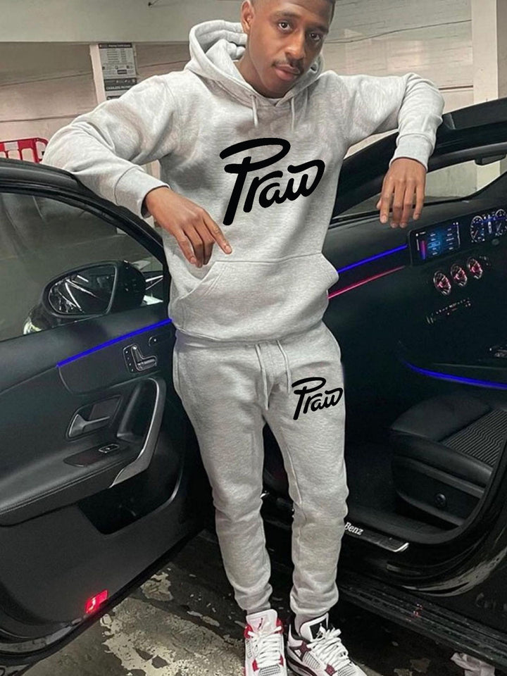 Damen Hoodie- und Jogginghose-Set mit lässigem Logoaufdruck Drune