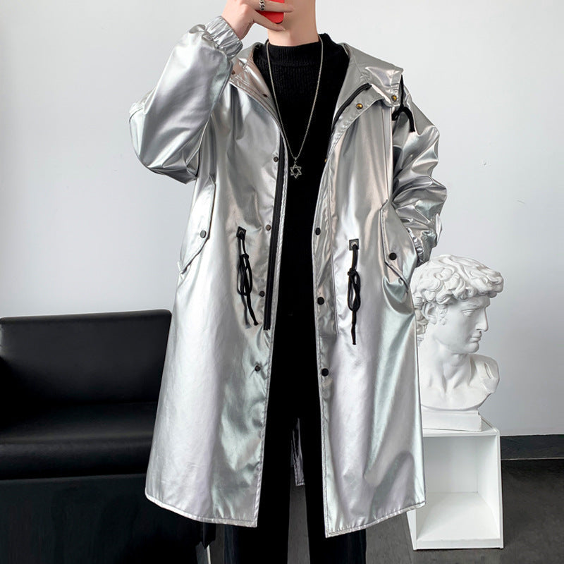 Herren reflektierende Regenjacke mit verstellbarem Kapuzenbereich und praktischen Taschen Drune