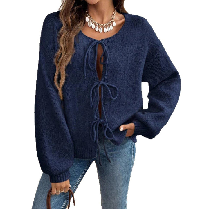 Damen Strickpullover mit raffinierten Knoten-Details Drune