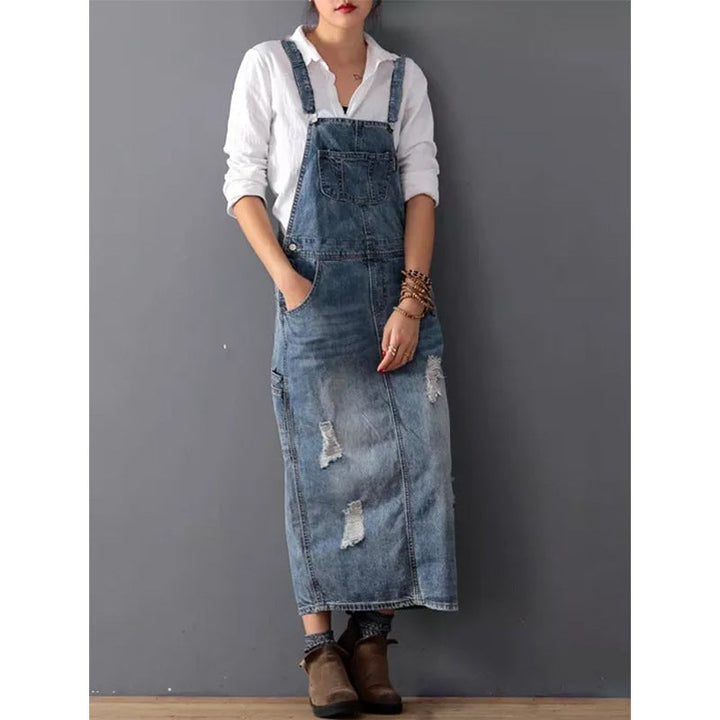 Drune | Damen-Jeansrock mit Trägern