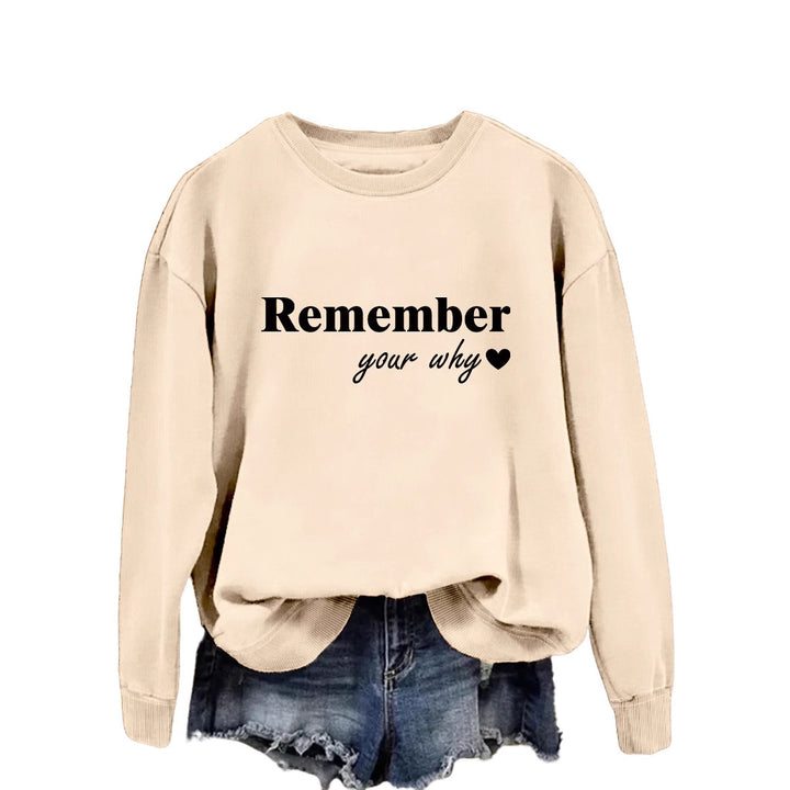 Damen Sweatshirt mit motivierendem Aufdruck und lässigem Schnitt Drune