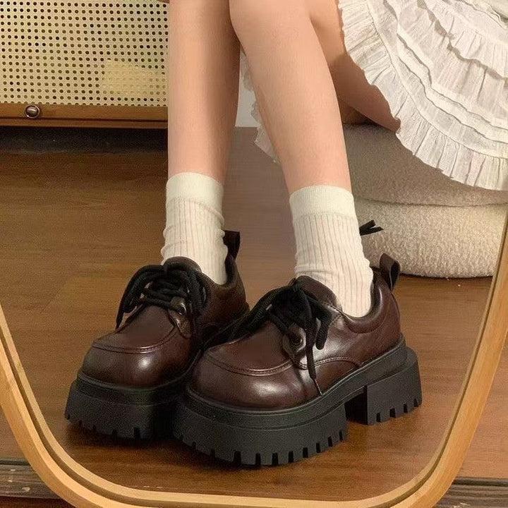 Damen Chunky Schnürschuhe mit rutschfester Sohle und modischem Design Drune