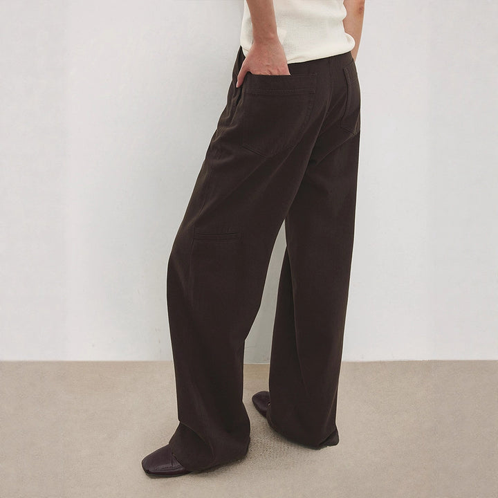 Damen weit geschnittene High-Waist-Culotte Drune