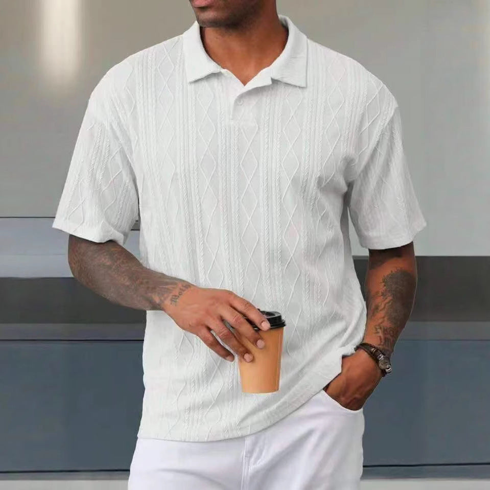 Herren Poloshirt mit strukturiertem Design Drune