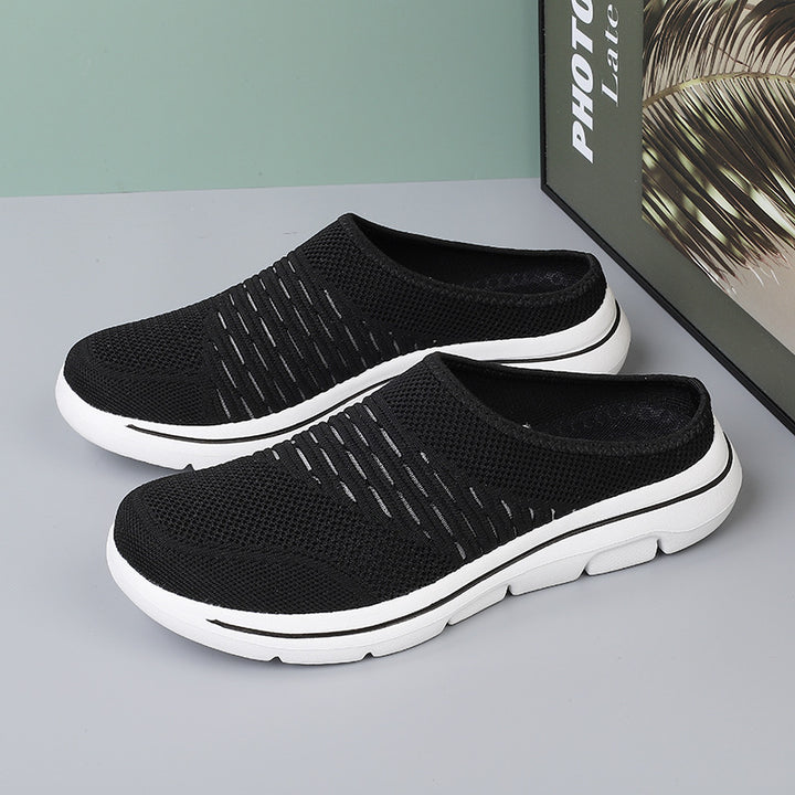 Damen nan atmungsaktive Strick-Slipper Clog mit orthopädischem Memory-Schaum-Fußbett Drune