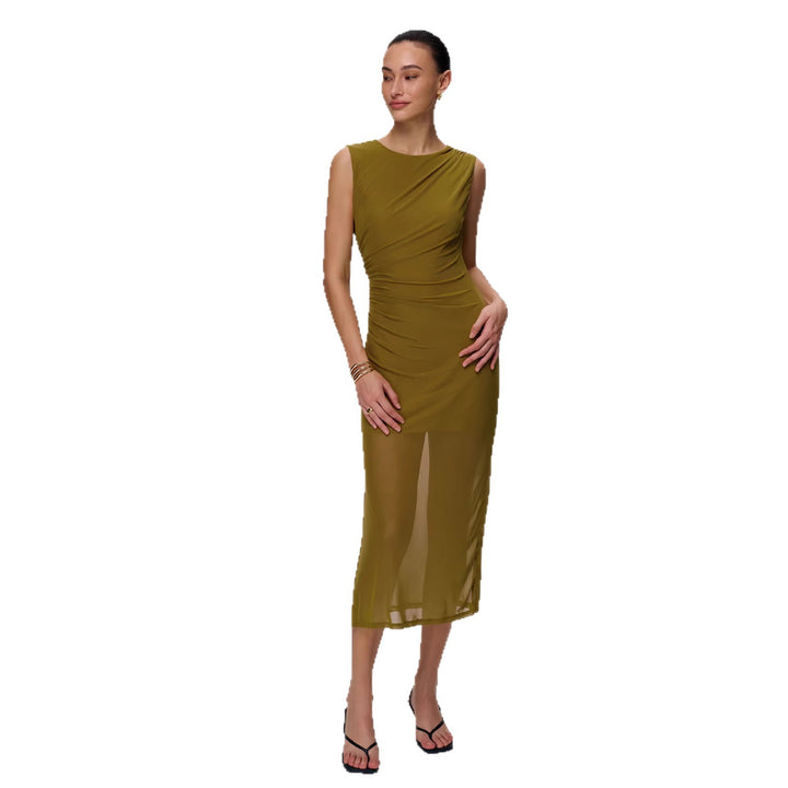 Damen Elegantes Wickelkleid mit figurbetontem Design und verführerischen Raffungselementen Drune