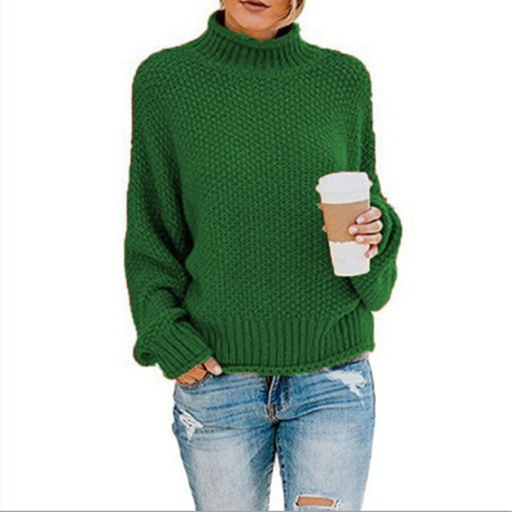Damen Grobstrickpullover mit hohem Kragen und lässigem Schnitt Drune 1758151575