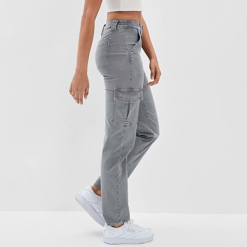 Damen Cargo-Jeans mit praktischen Seitentaschen und modernem Schnitt Drune