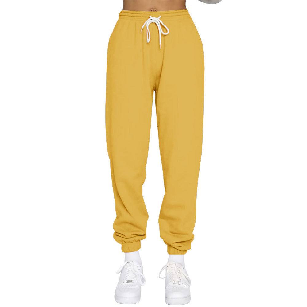 Damen Komfortable Jogginghose mit verstellbarem Bund und elastischen Bündchen Drune