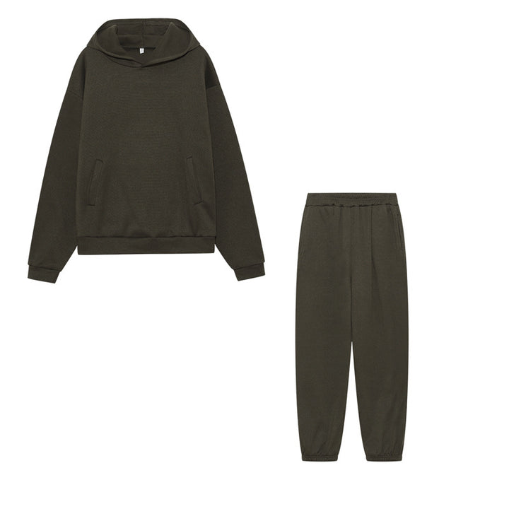 Damen Sportliches Hoodie und Jogginghose Set Drune