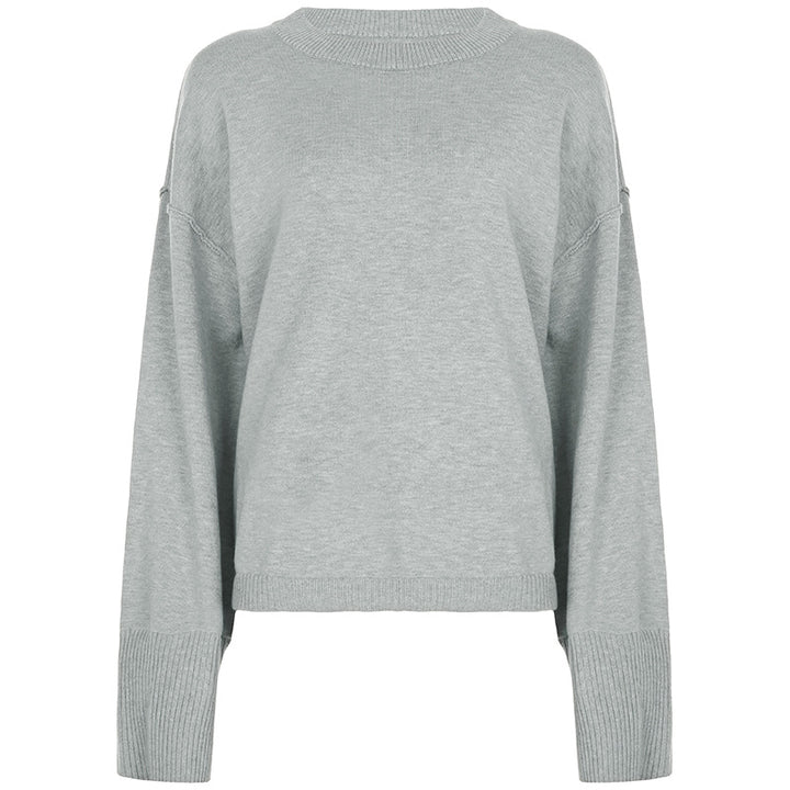 Damen nan kaschmirähnliches Strick-Lounge-Set mit Oversize-Pullover und weiten Palazzo-Hosen Drune