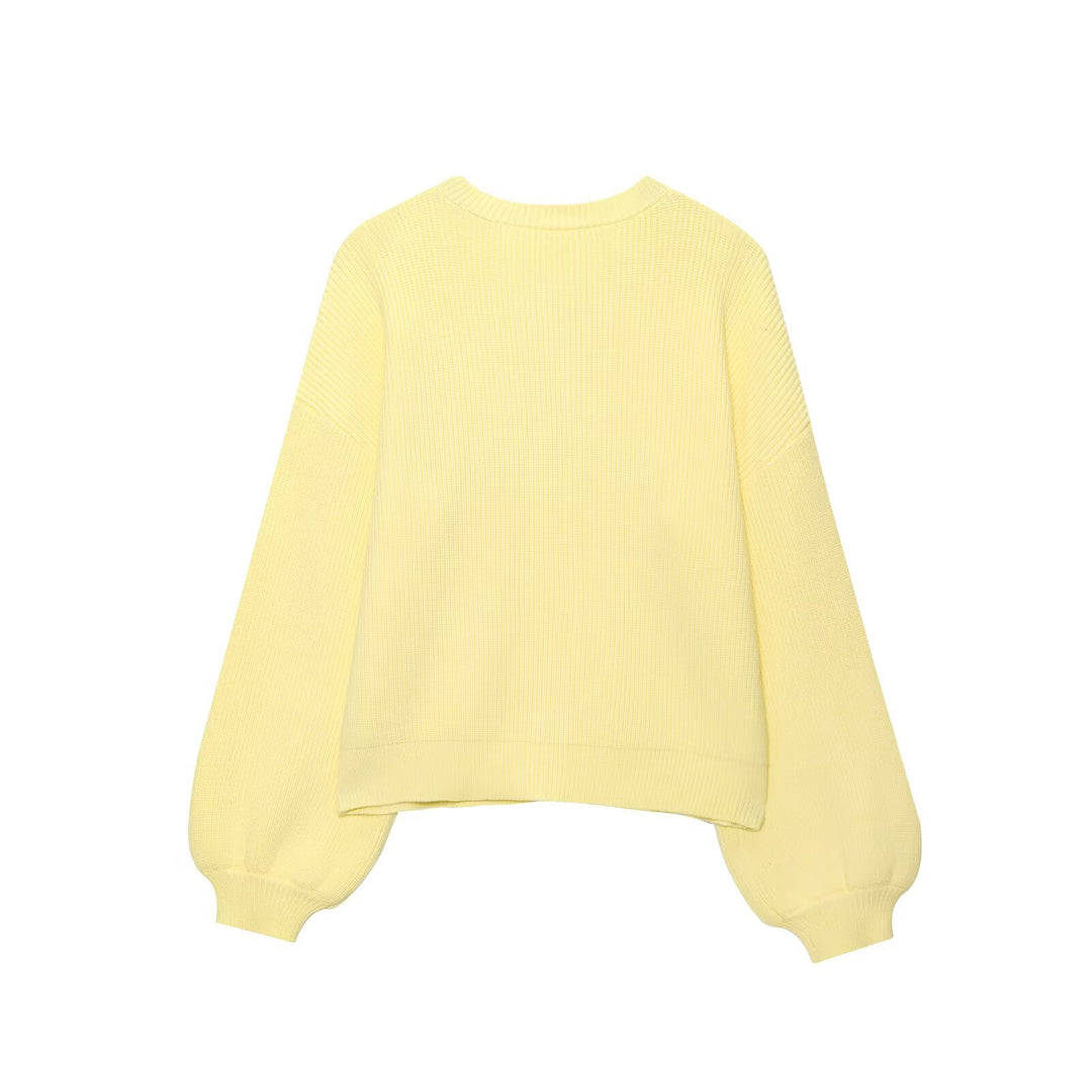 Damen Strickjacke mit weit geschnittenen Ärmeln und Knopfdetails Drune