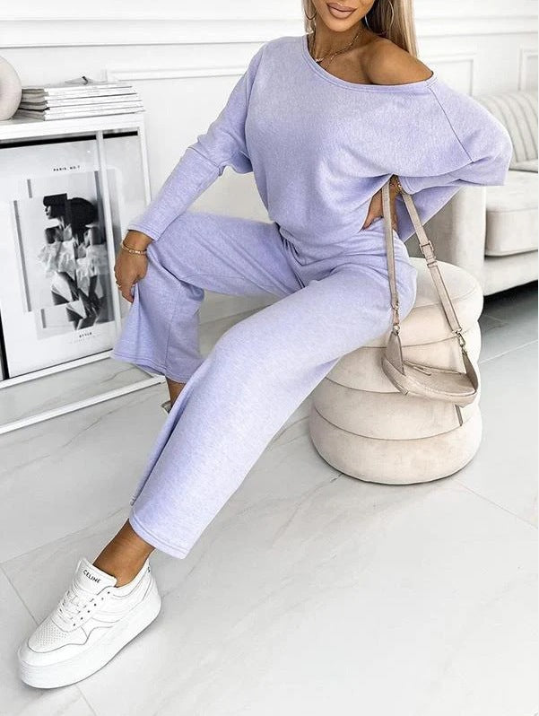 Damen Elegantes und lässiges Loungewear-Set mit weiter Passform Drune