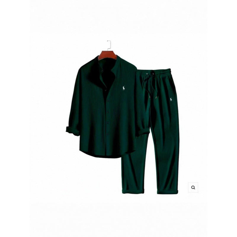 Damen Schlafanzugset mit elegantem Hemd und bequemen Hosen Drune