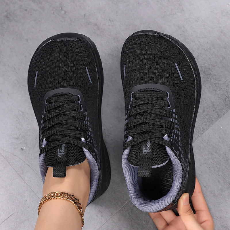 Damen nan ergonomischer Komfort-Sneaker mit nahtlosem Maschenoberteil und keilförmiger Dämpfung Drune