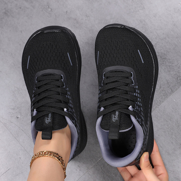 Damen nan ergonomischer Komfort-Sneaker mit nahtlosem Maschenoberteil und keilförmiger Dämpfung Drune