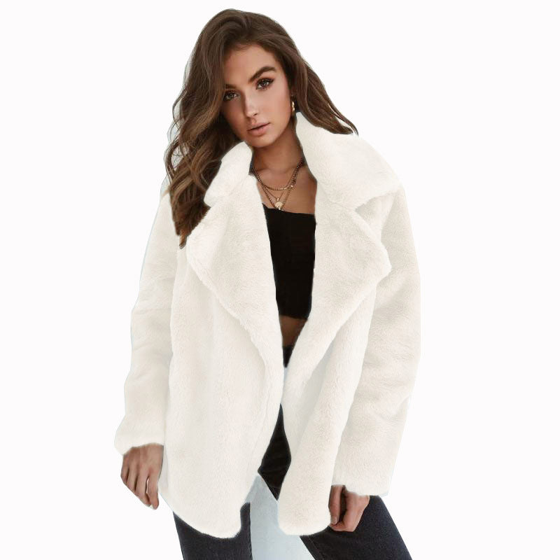 Damen Kuscheljacke mit elegantem Revers Drune