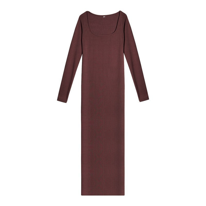 Damen figurbetontes Langarmkleid Drune