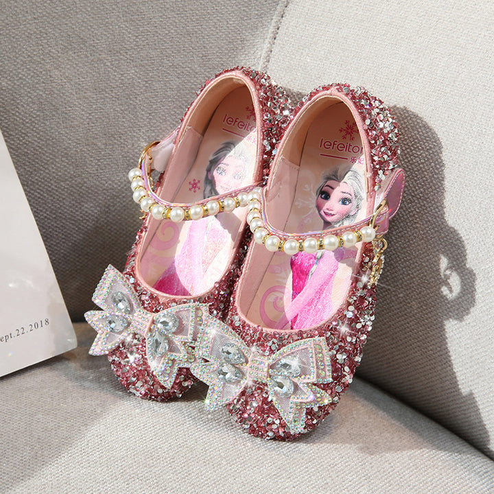 Mädchen Glitzernde Ballerinas mit Perlenakzent Drune