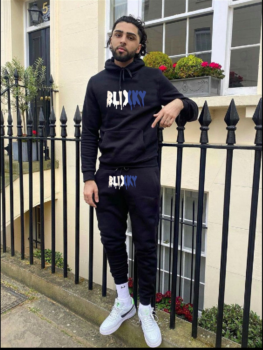 Damen lässiges Hoodie- und Jogginghose-Set mit modernem Schriftzug Drune