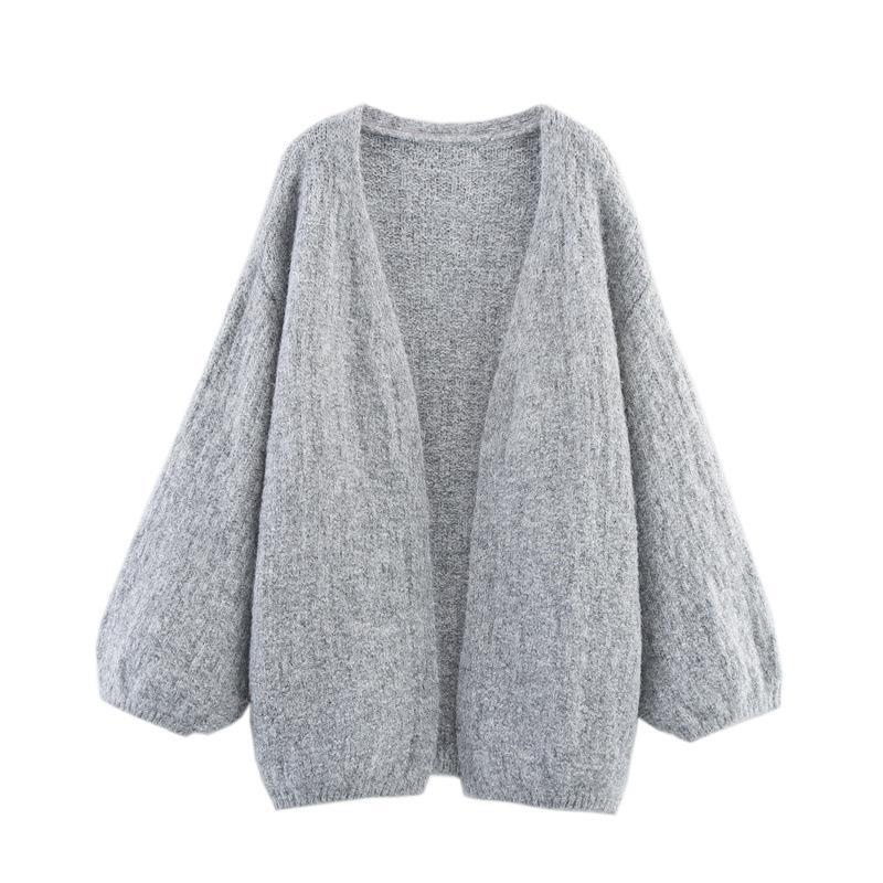 Damen Strickjacke mit weitem Schnitt und modernen Raglanärmeln Drune