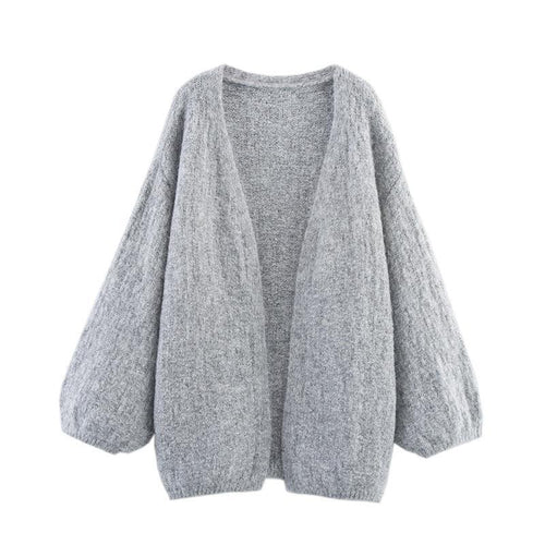 Damen Strickjacke mit weitem Schnitt und modernen Raglanärmeln Drune