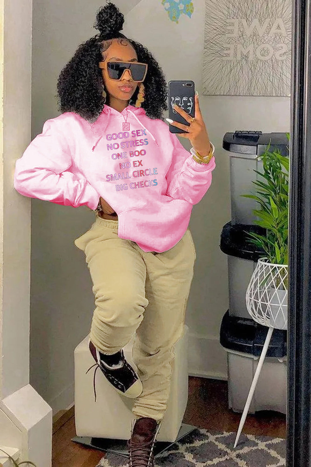 Damen Kapuzenpullover mit kreativem Spruch Drune