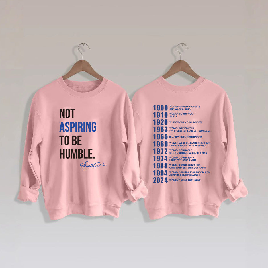 Damen Sweatshirt mit inspirierendem Schriftzug und historischem Motiv Drune