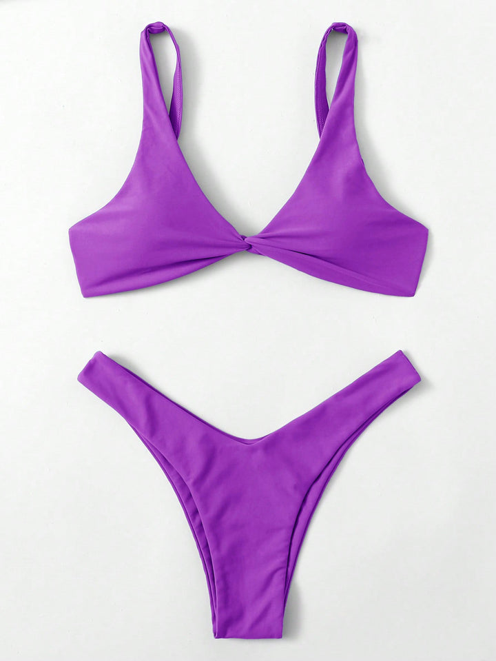 Drune – Bügel-Bikini-Set: Push-up-BH und Tanga-Bademode für Damen
