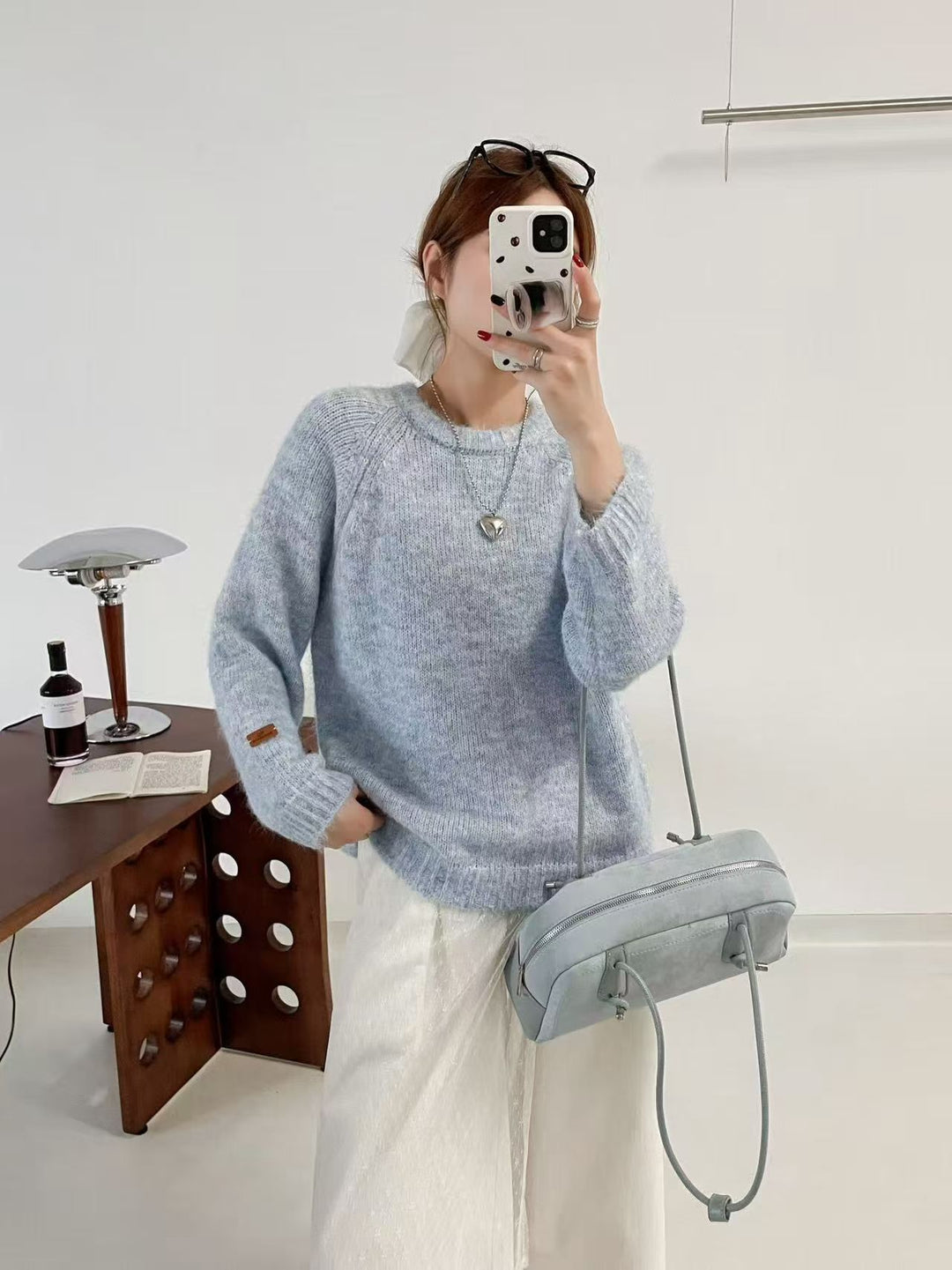 Damen weicher Strickpullover mit lässigem Schnitt Drune