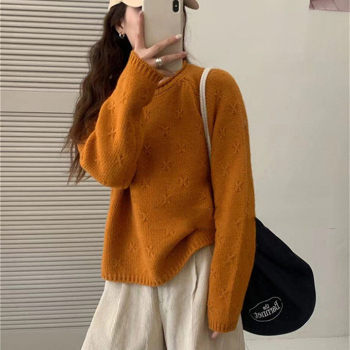 Damen Kuscheliger Strickpullover mit strukturiertem Muster Drune
