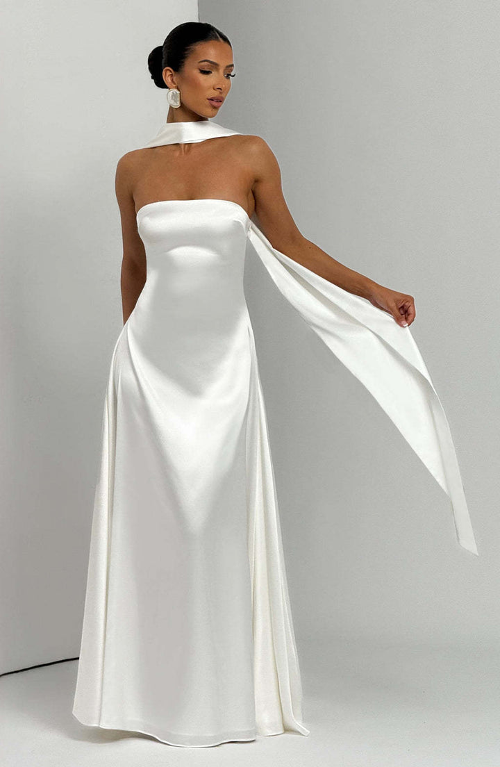 Damen Elegantes und schickes Langarm Abendkleid Drune