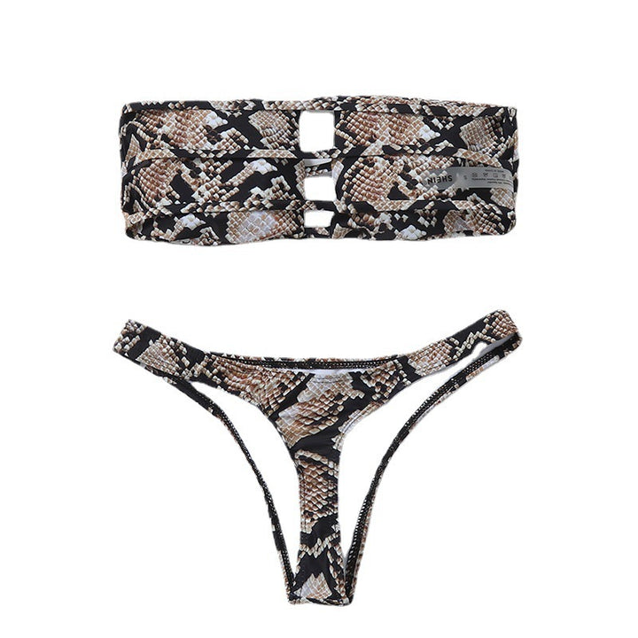 Damen Bandeau-Bikini mit innovativem Schlangen-Design Drune