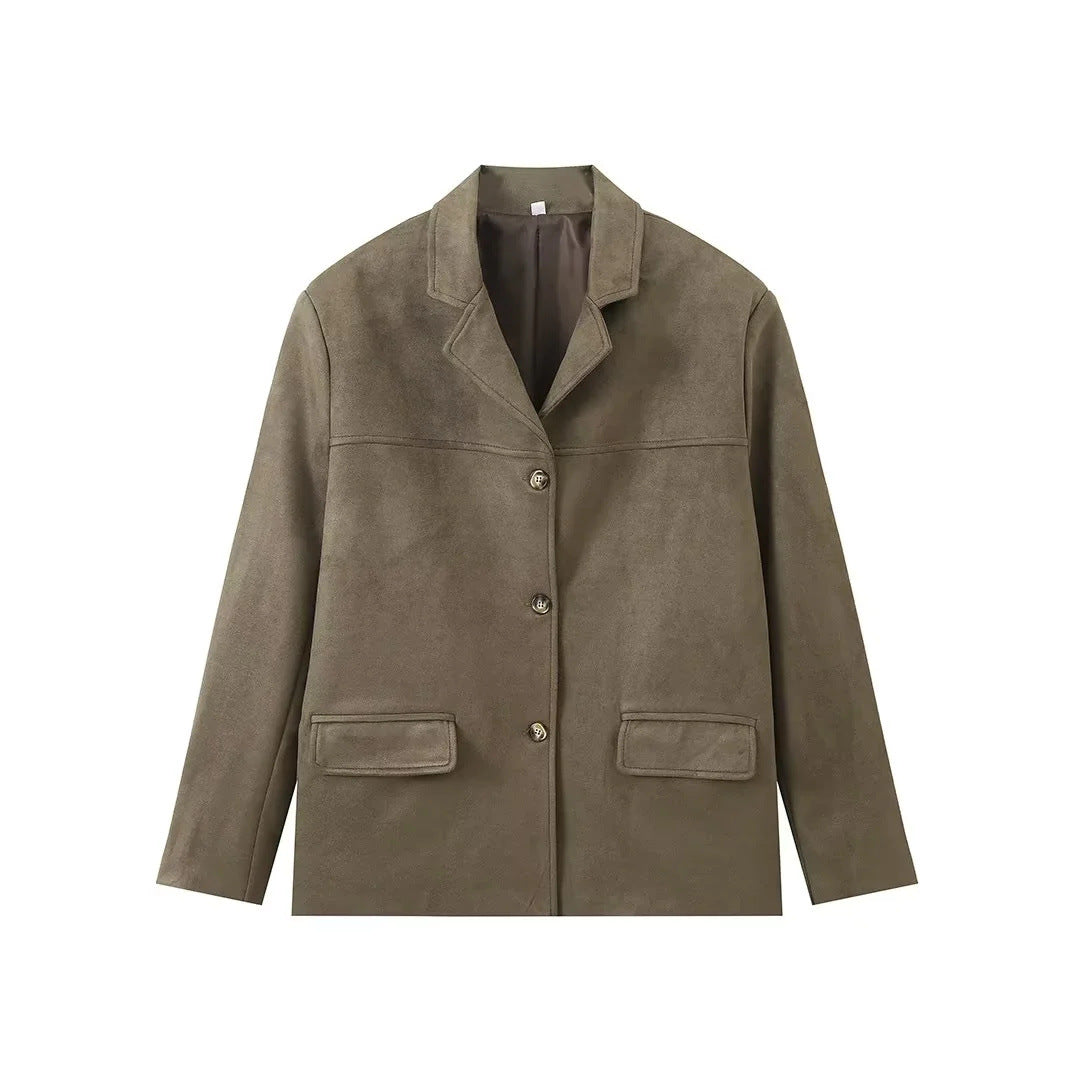 Damen Casual Blazerjacke aus hochwertigem Material Drune