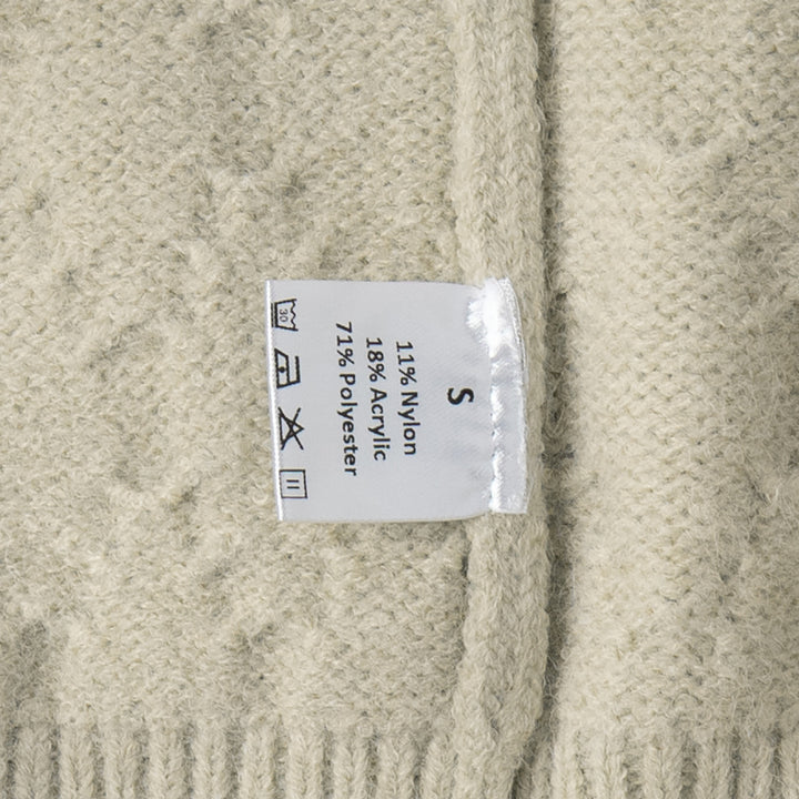 Damen Gemusterter Pullover mit hohem Kragen und Reißverschluss Drune