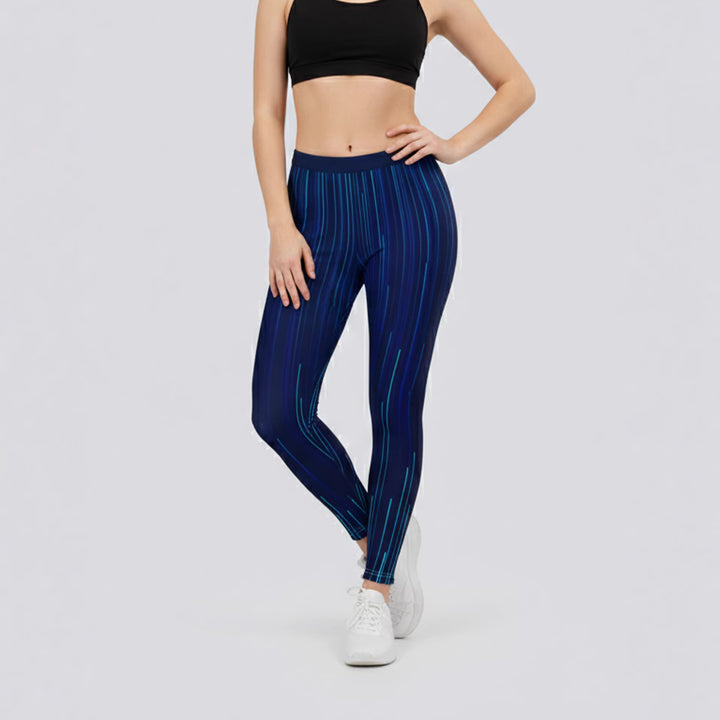Damen Sportleggings mit stylischem Sternen-Design und hohem Bund Drune
