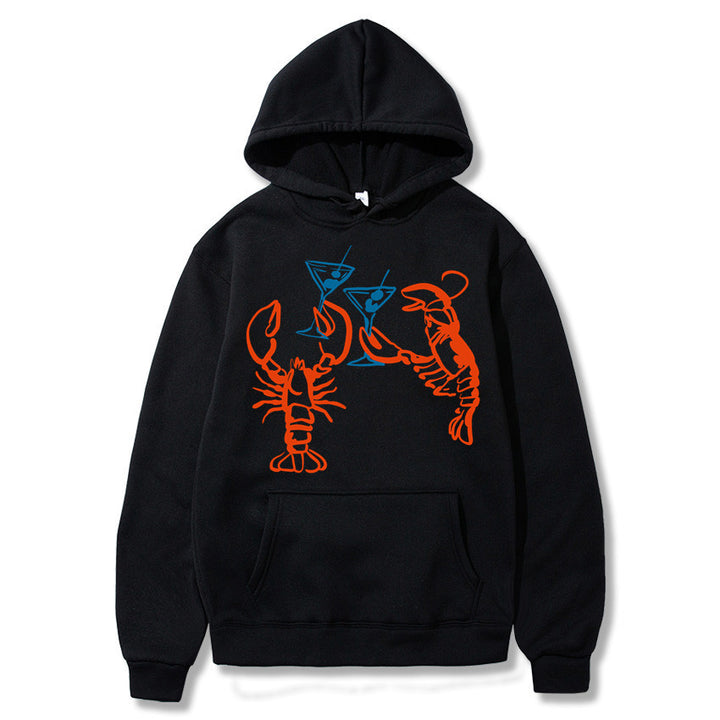 Damen Kapuzenpullover mit rauflustigem Hummer-Motiv Drune