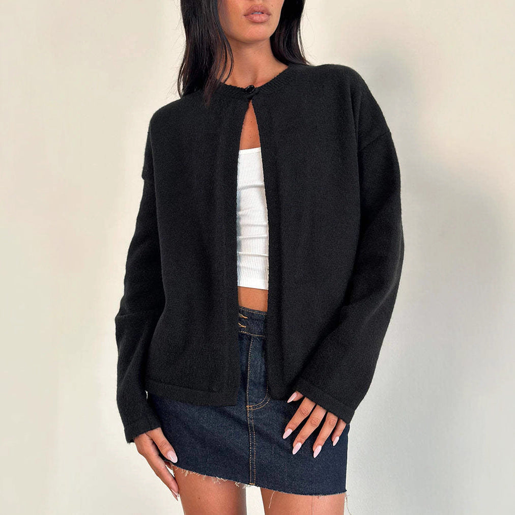 Damen Strickjacke mit praktischen Knopfdetails und lässigem Schnitt Drune