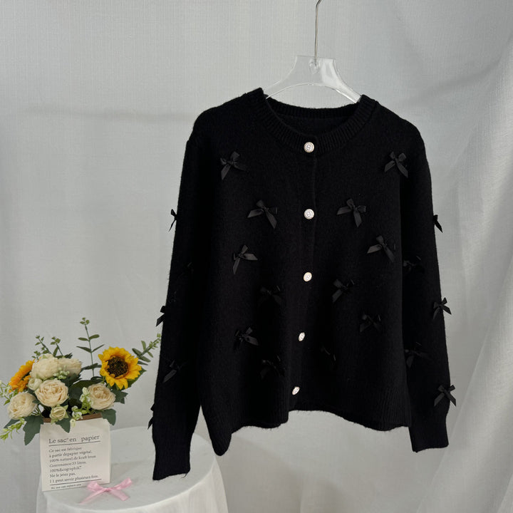 Damen Kuscheliger Strickcardigan mit Schleifendetails Drune