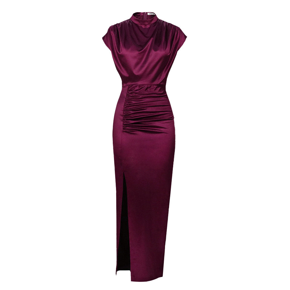 Damen Elegantes figurschmeichelndes Maxikleid mit seitlichem Schlitz Drune