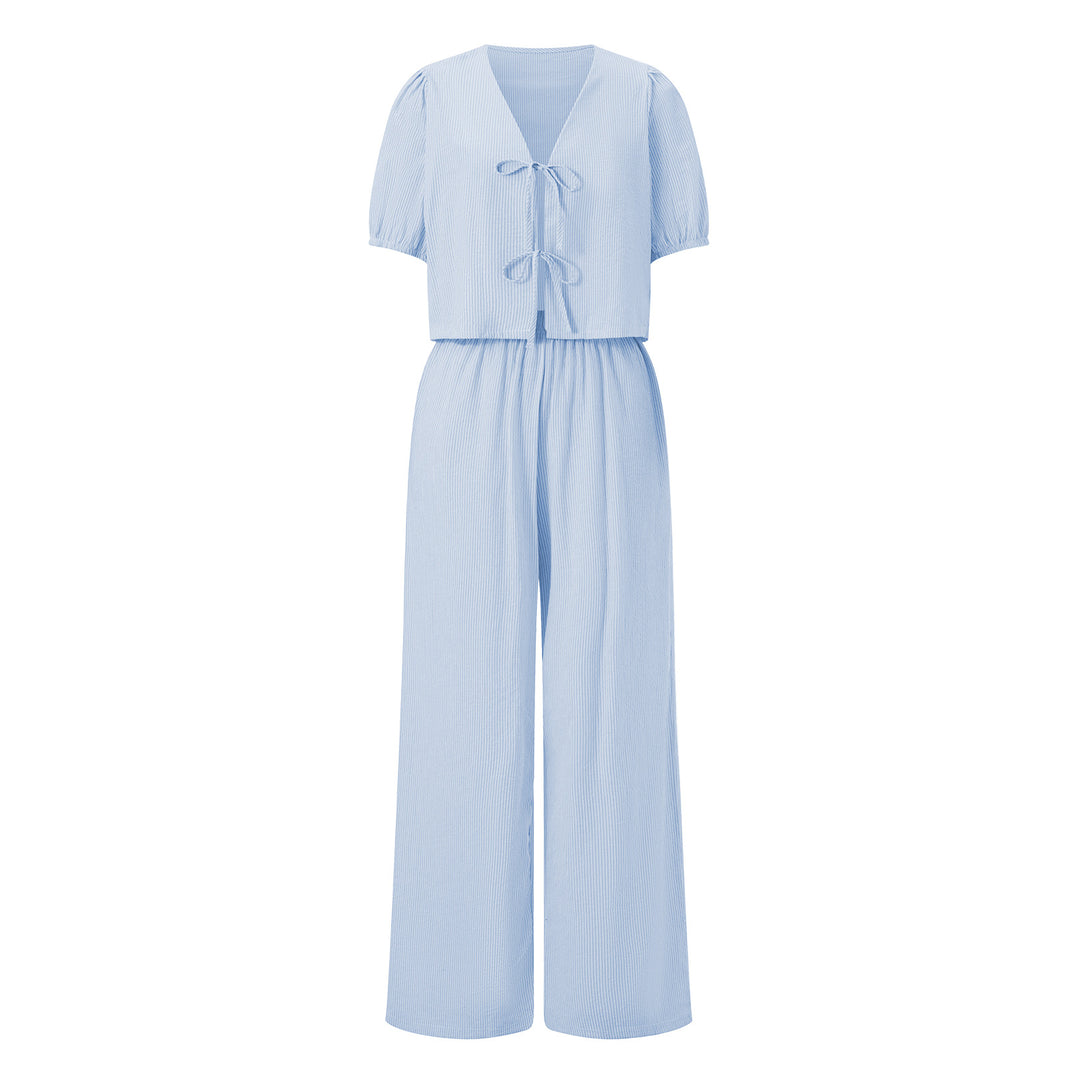 Damen luftiges Sommer-Jumpsuit mit Raffung Drune