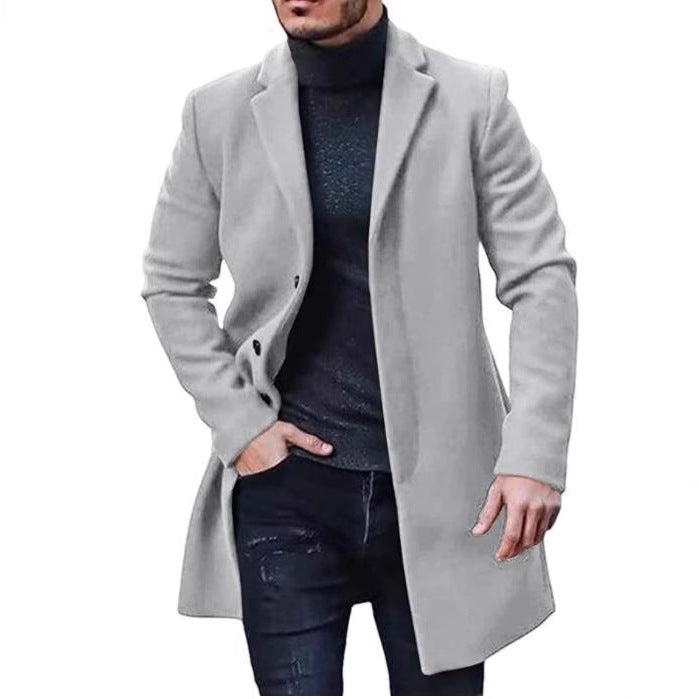 Herren eleganter taillierter Übergangsmantel Drune