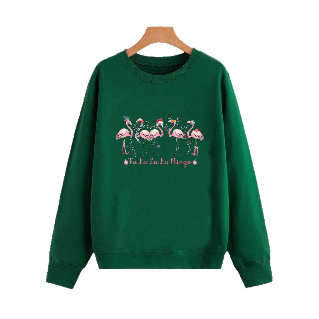 Damen Sweatshirt mit originellem Flamingo-Motiv und lässigem Schnitt Drune