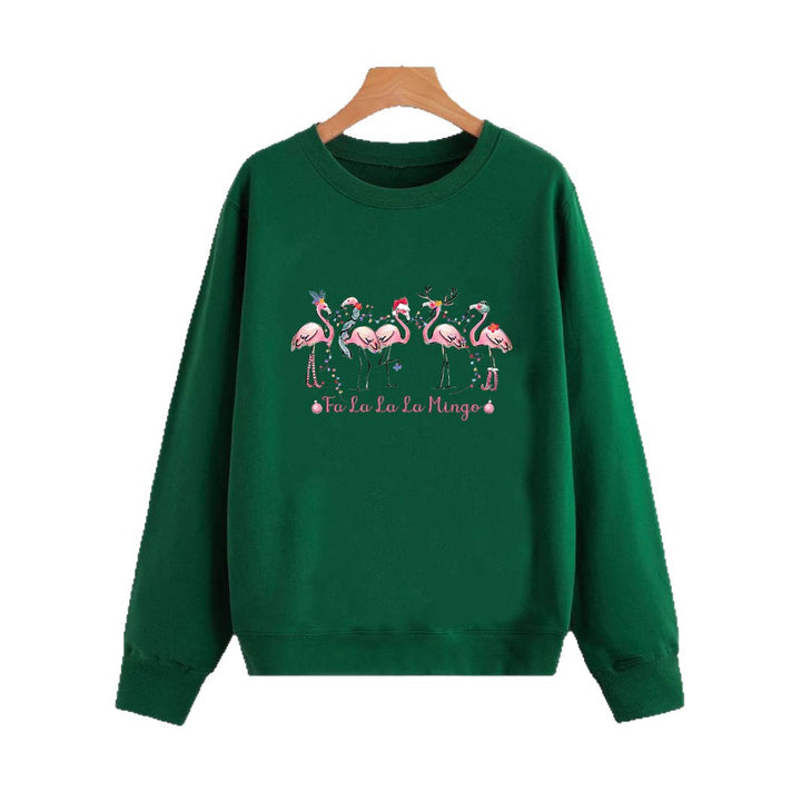 Damen Sweatshirt mit originellem Flamingo-Motiv und lässigem Schnitt Drune