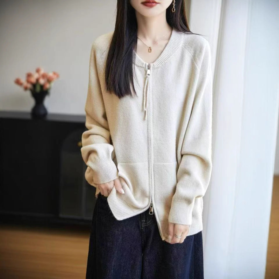 Damen Strickjacke mit Reißverschluss und praktischen Taschen Drune